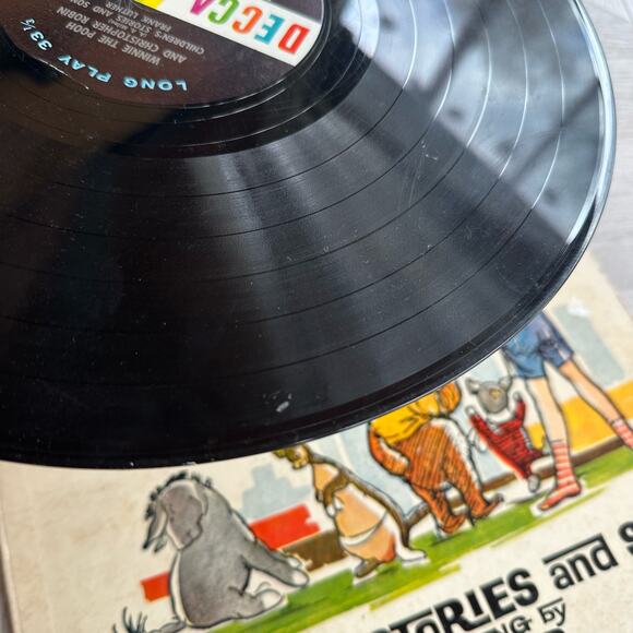 Winnie Pooh Christopher Robin Record Vinyl 1948 Frank Luther Decca Stories Songs - Picture 6 of 10